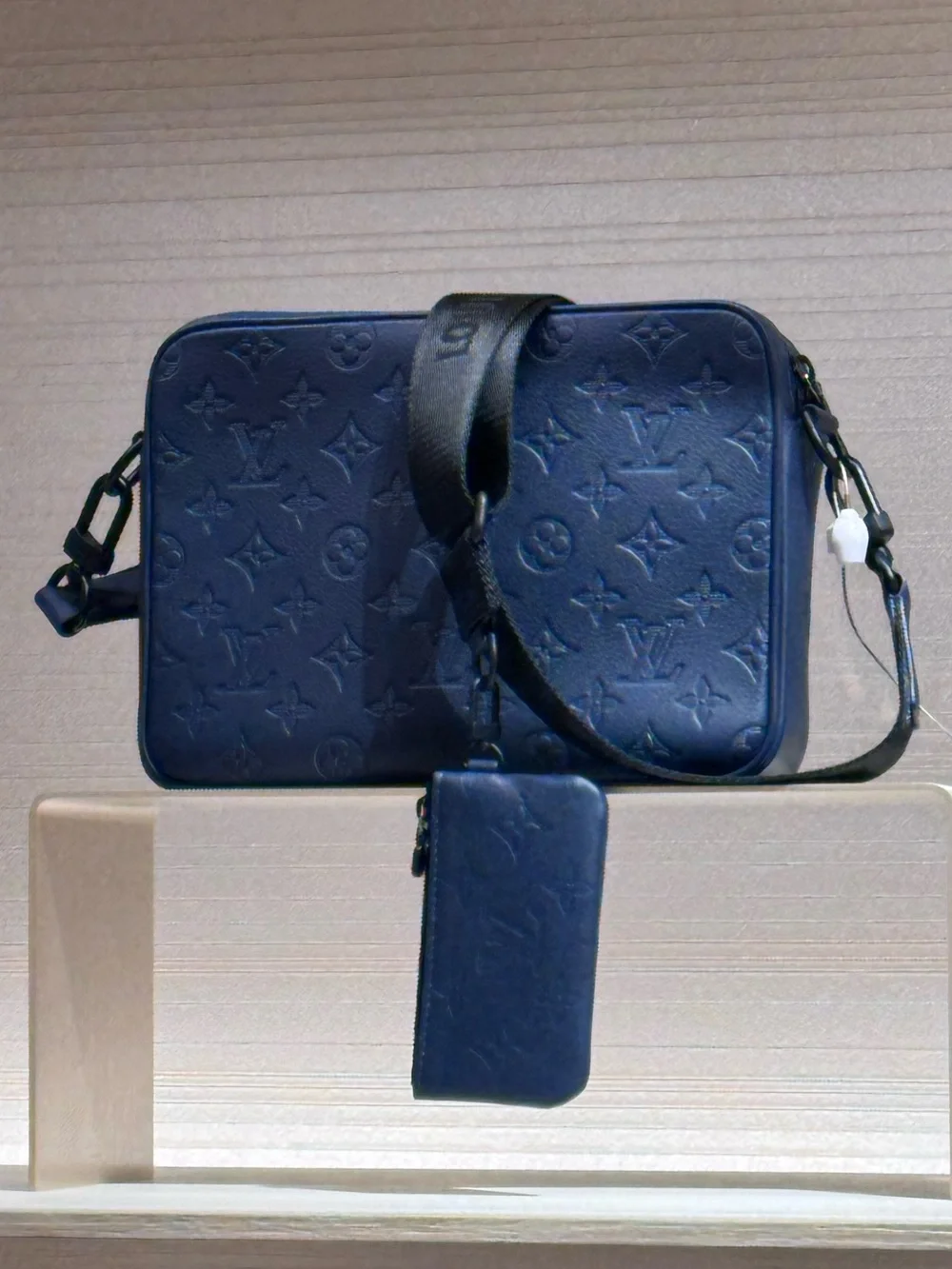 Louis Vuitton M14785 Trio Messenger Navy blue Monogram Shadow